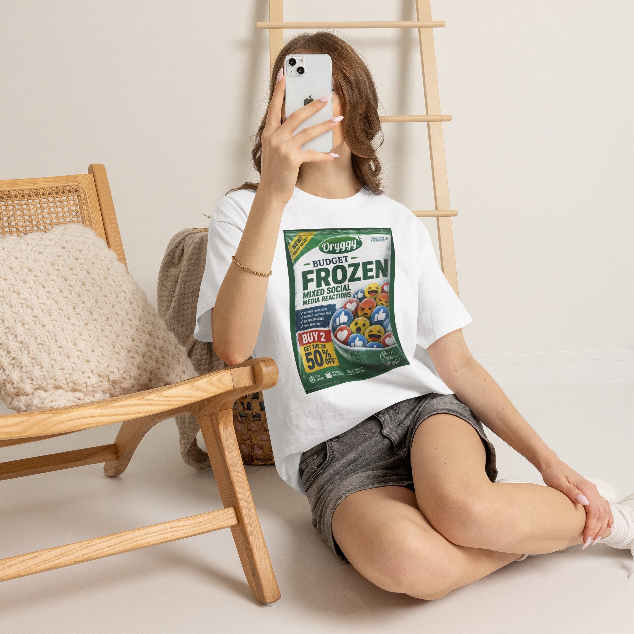 oryggy Originals Summer line 'Budget Frozen Mixed Social Media Reactions' Graphic Tee