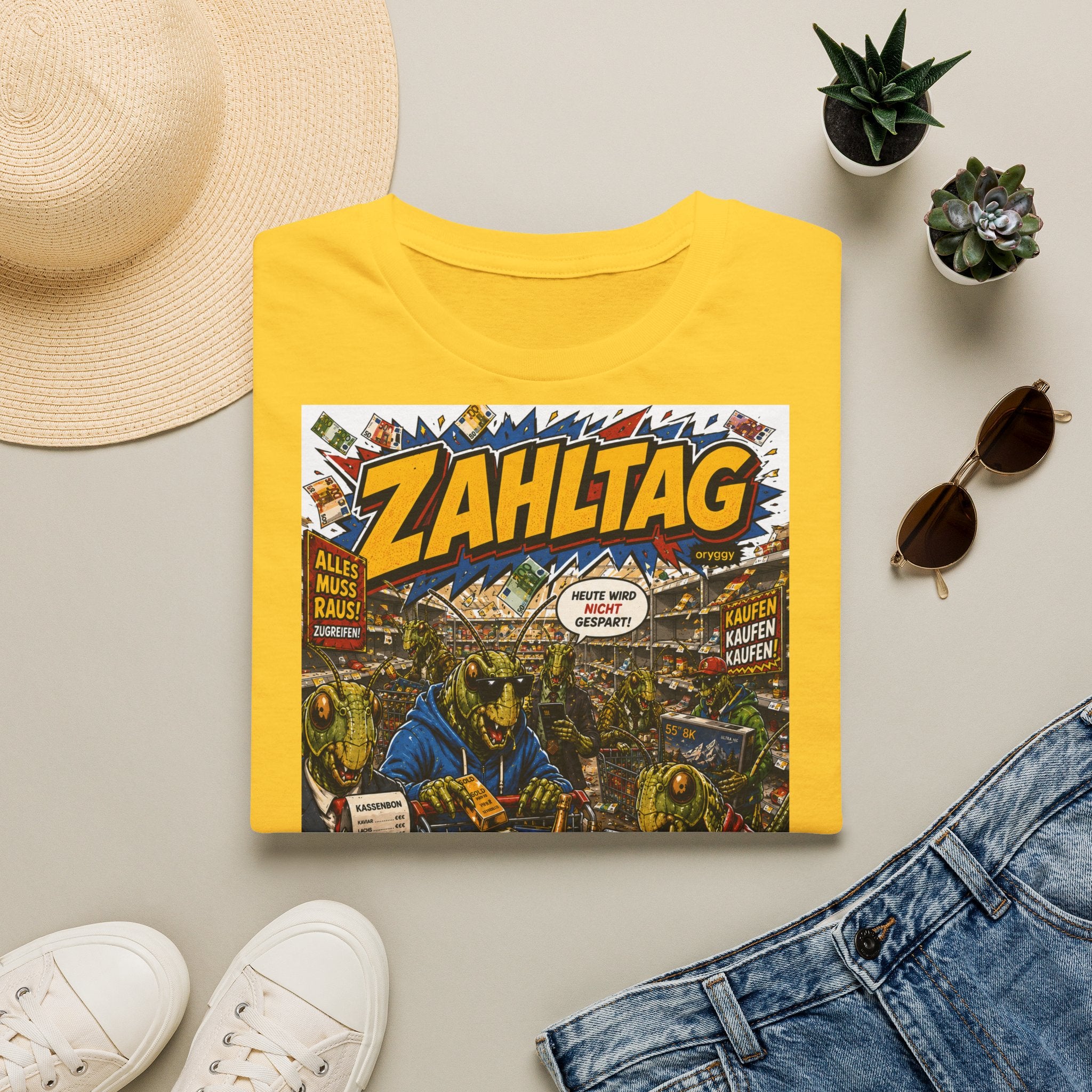 oryggy Originals Summer line T-Shirt — 'Zahltag' Comic Horror Graphic Tee
