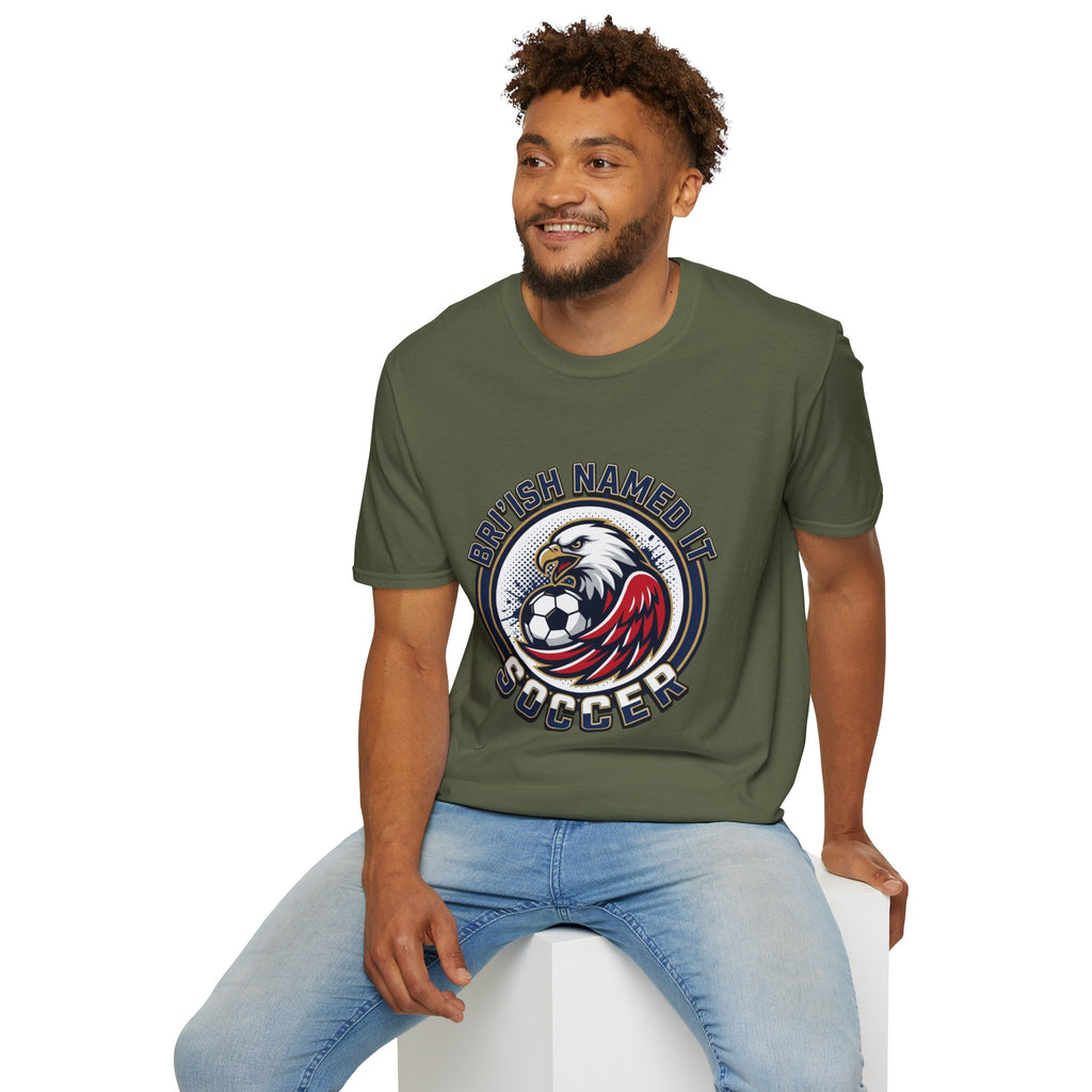 FIFA 2026 Soccer Eagle T-Shirt — "Bri'ish Named It Soccer" Vintage Soccer Graphic Tee