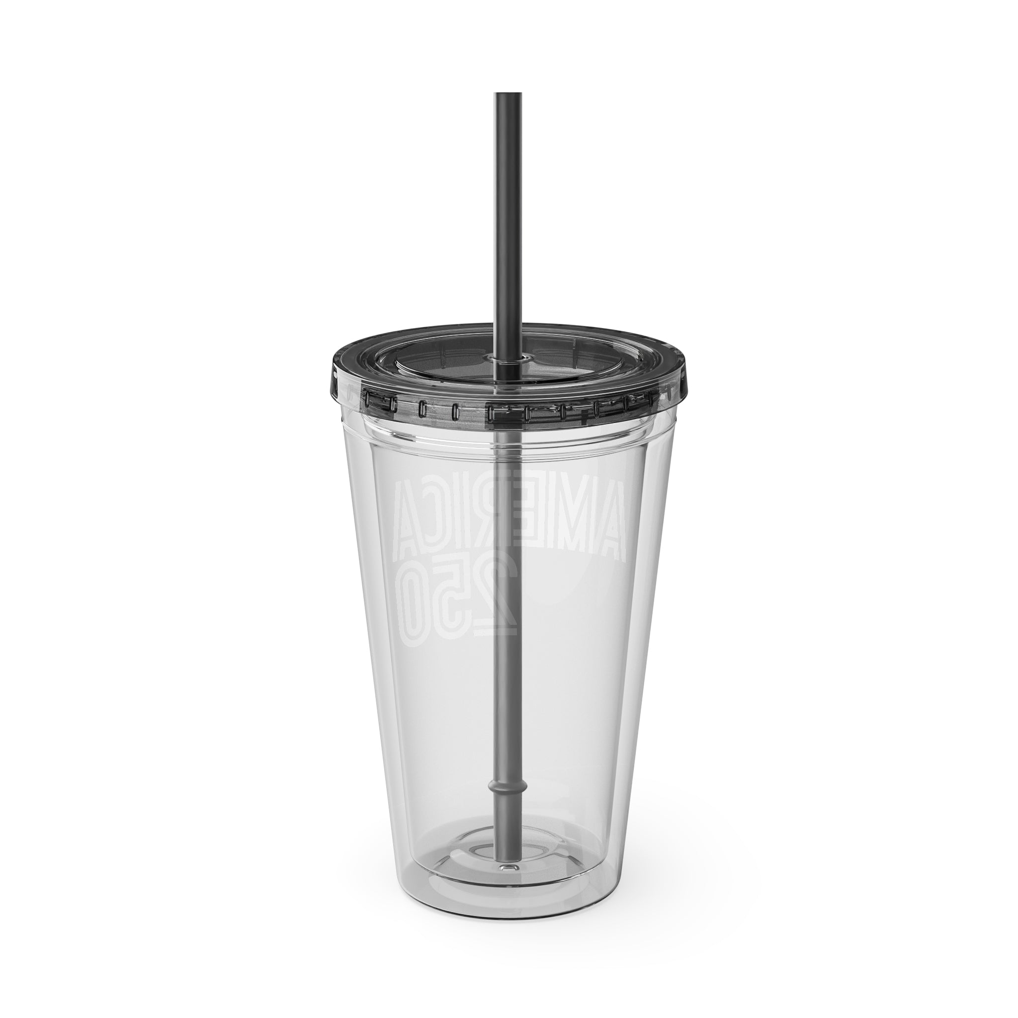 America 250 Tumbler | 16oz Clear Straw Cup