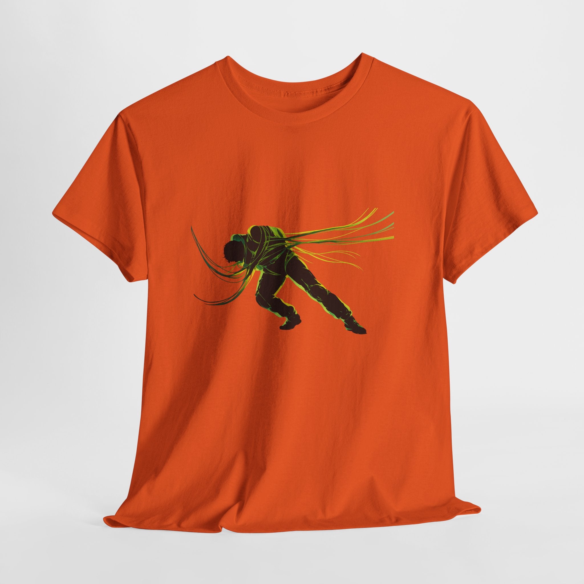 oryggy Originals Summer line Tied Silhouette Tee — Neon Sci‑Fi Astronaut Graphic T-Shirt