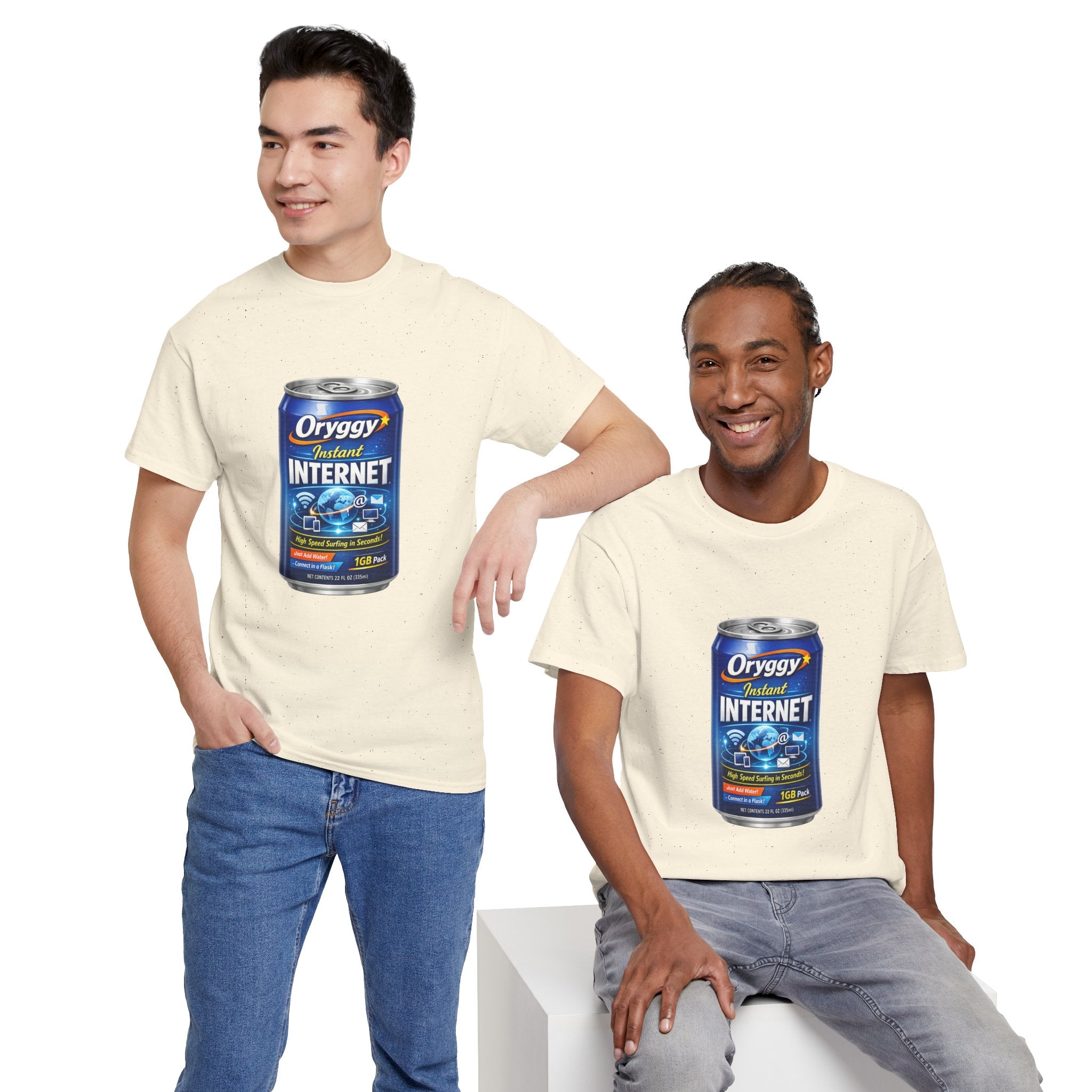 oryggy Originals Summer line Canned Internet Tee — Retro Can Graphic T-Shirt