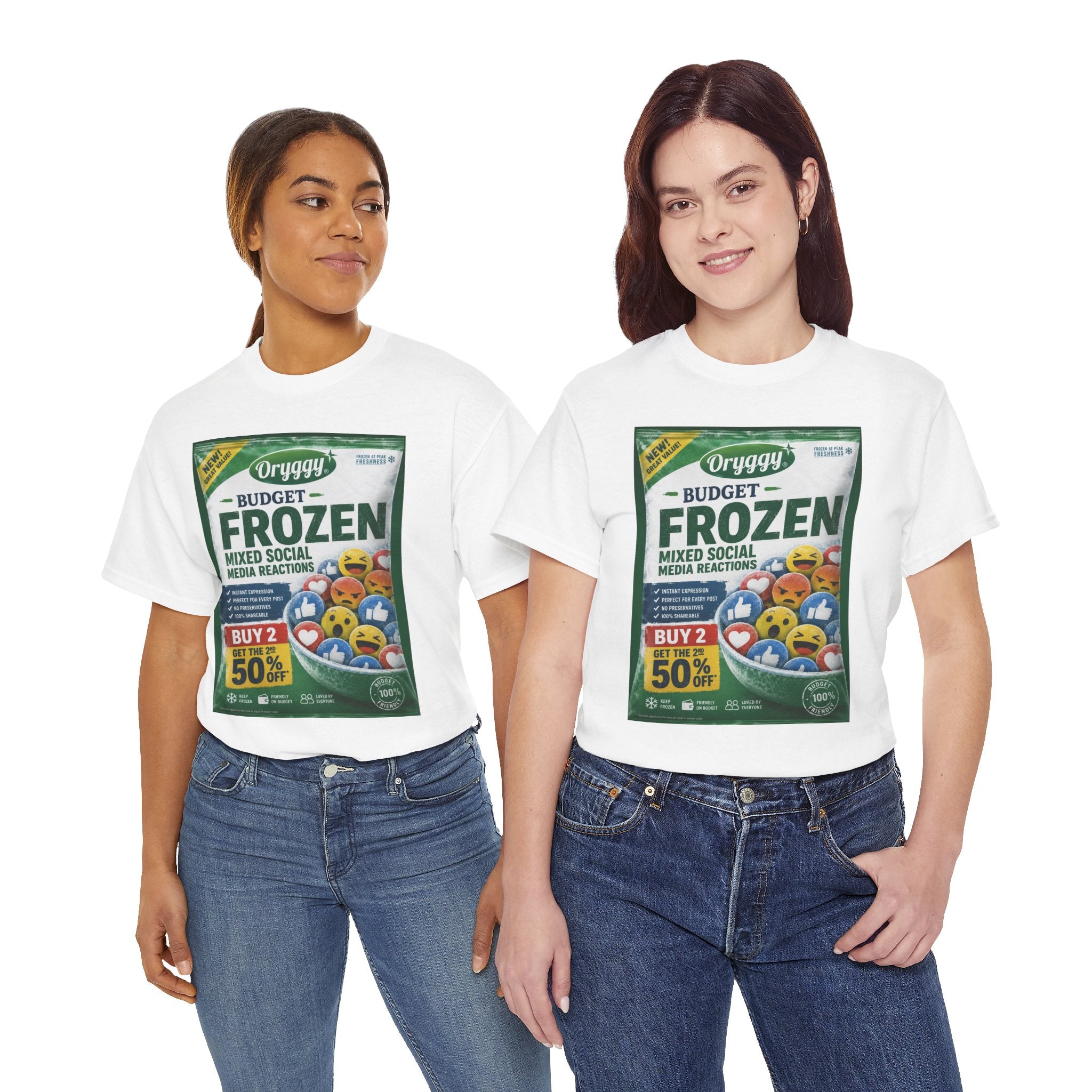 oryggy Originals Summer line 'Budget Frozen Mixed Social Media Reactions' Graphic Tee