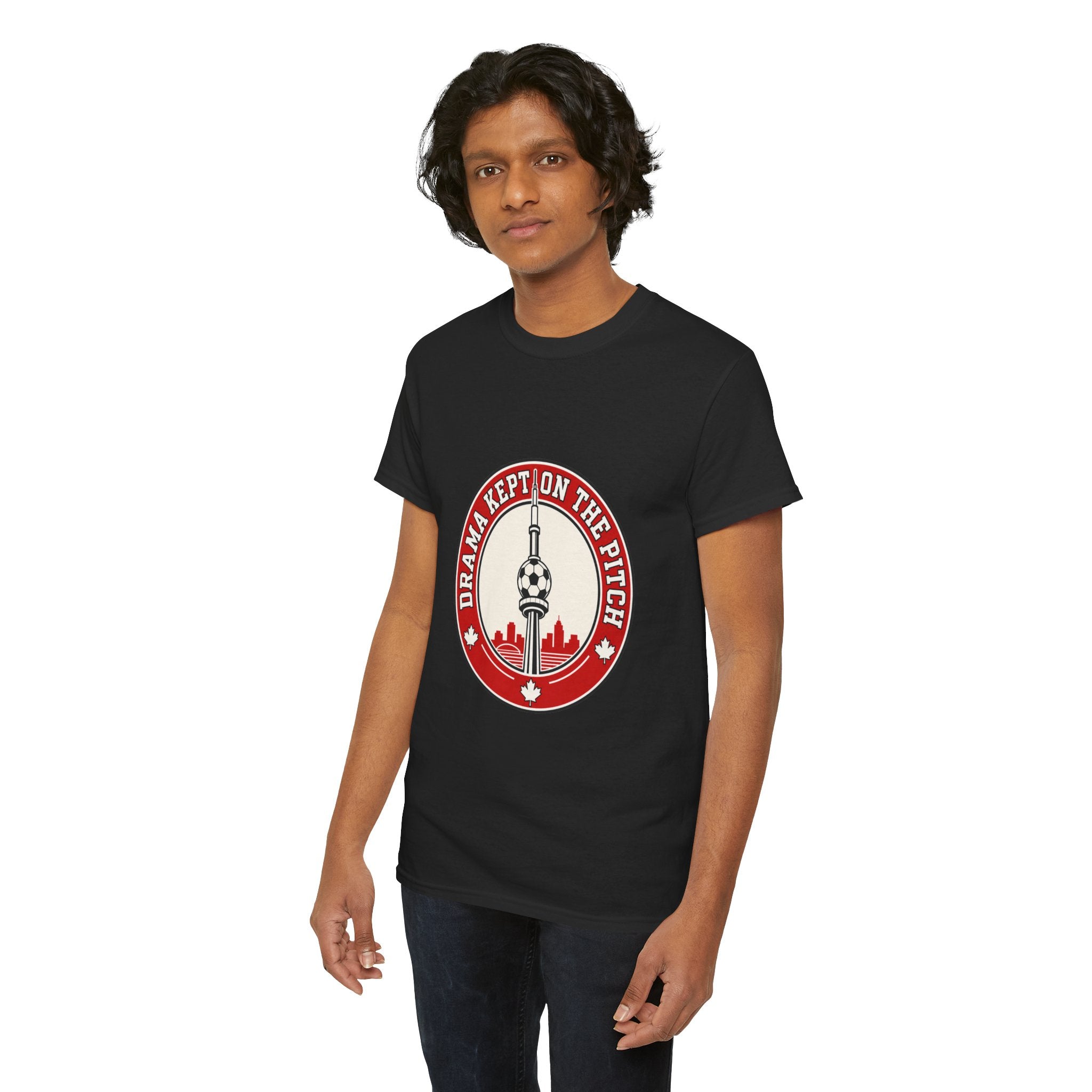 FIFA World Cup 2026 T-Shirt — oryggy "Drama Kept on the Pitch" Canadian Fan Tee