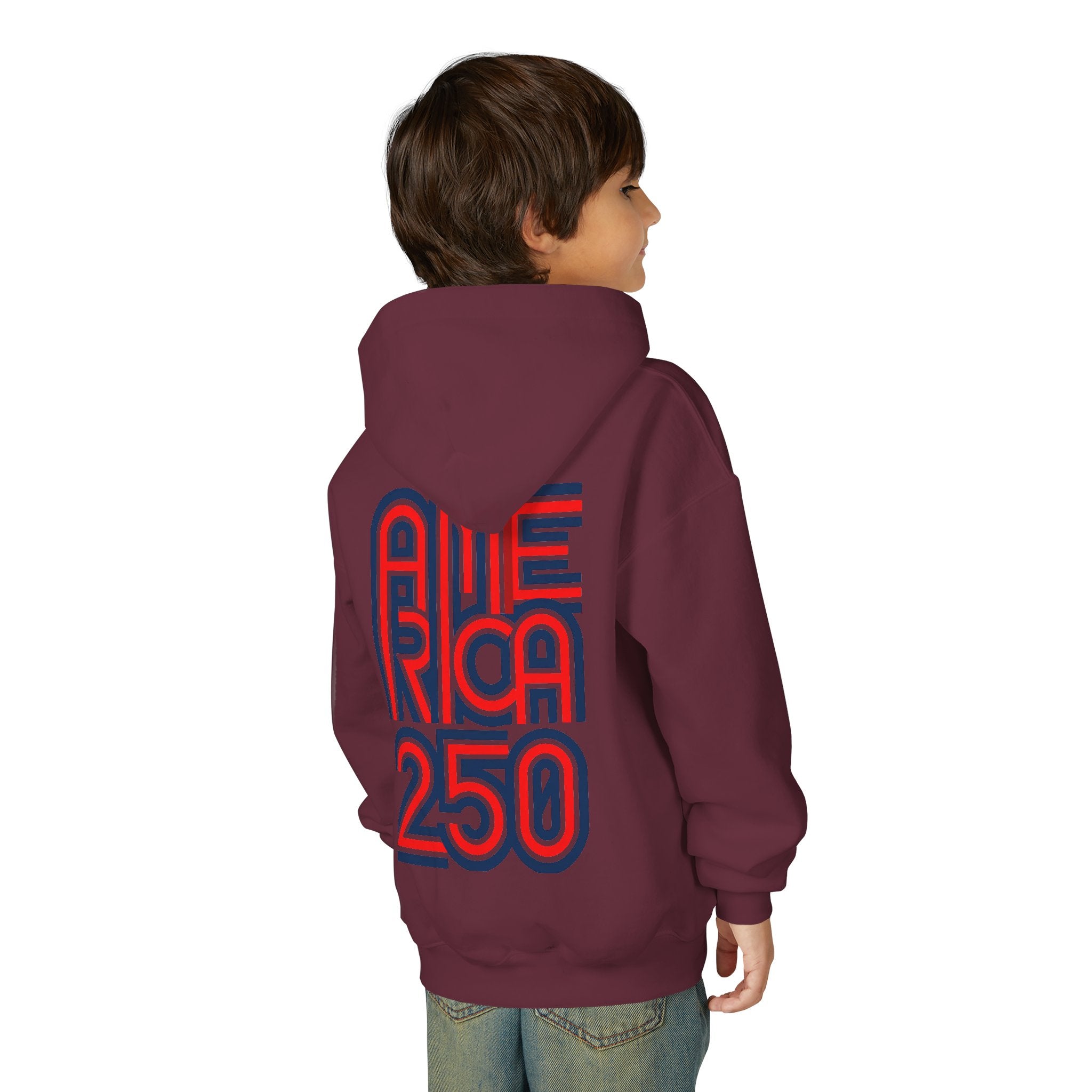 America 250 Hoodie | Patriotic Retro Typography, 250th Anniversary