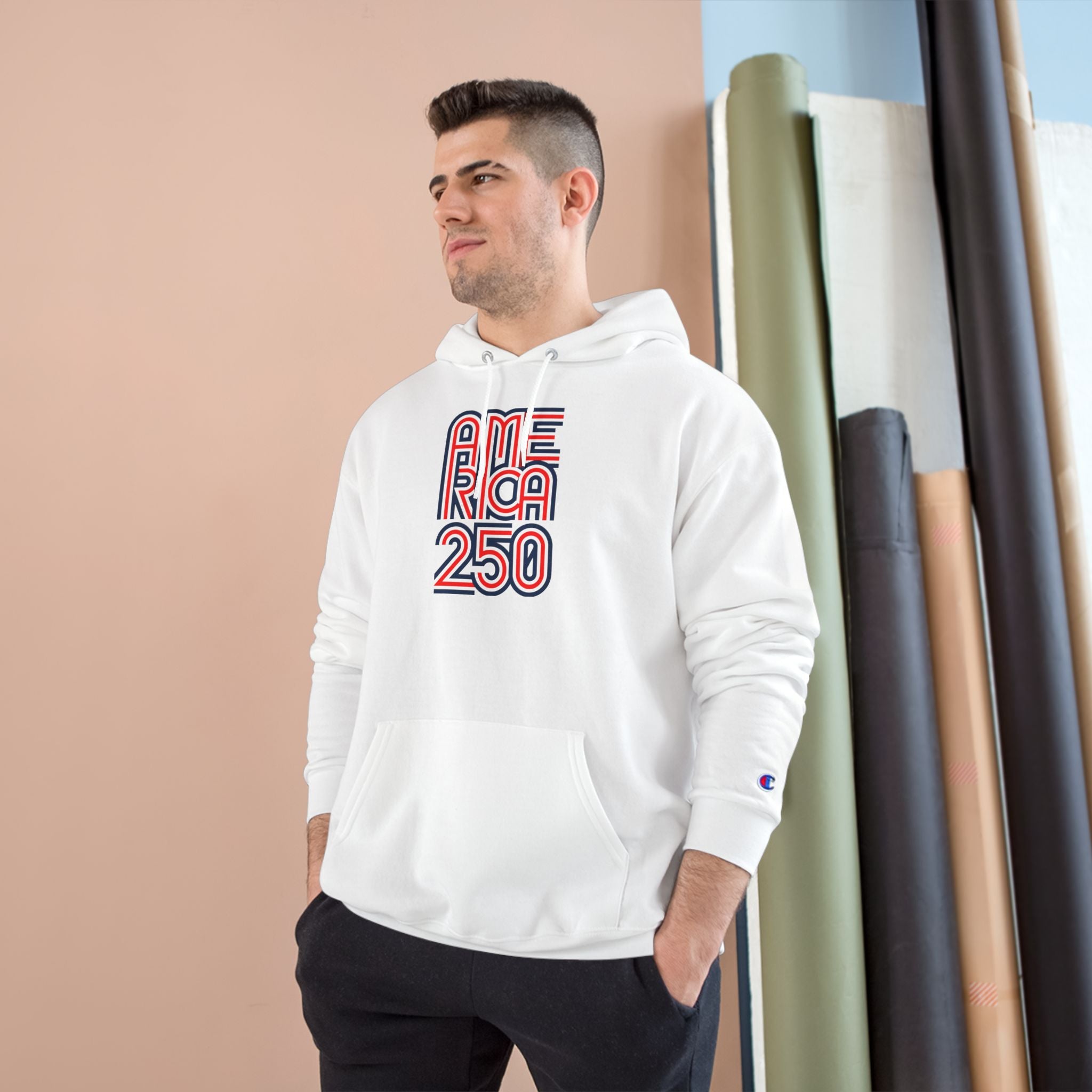 America 250 Hoodie — Retro Red & Blue 2026 Celebration Pullover
