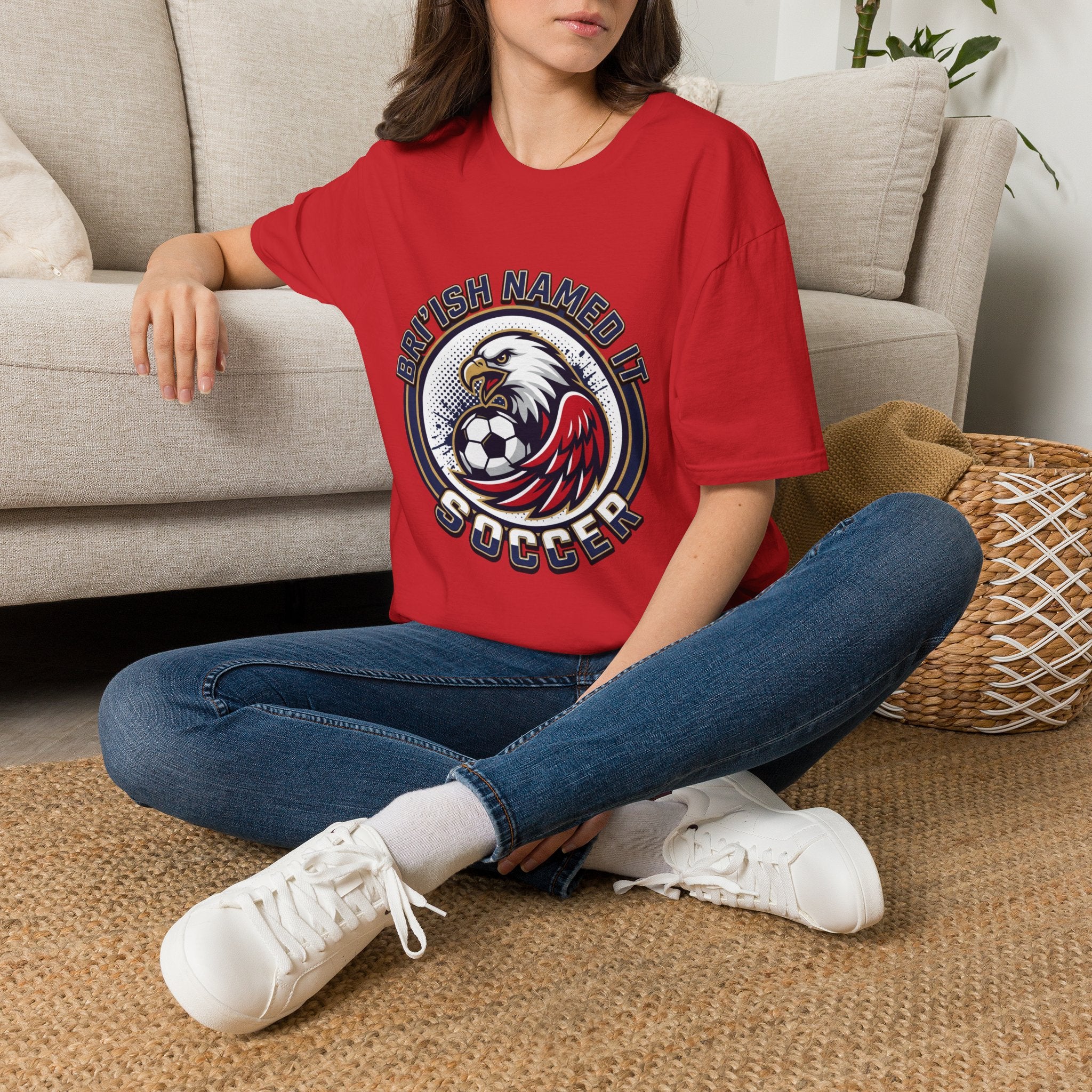 FIFA 2026 Soccer Eagle T-Shirt — "Bri'ish Named It Soccer" Vintage Soccer Graphic Tee