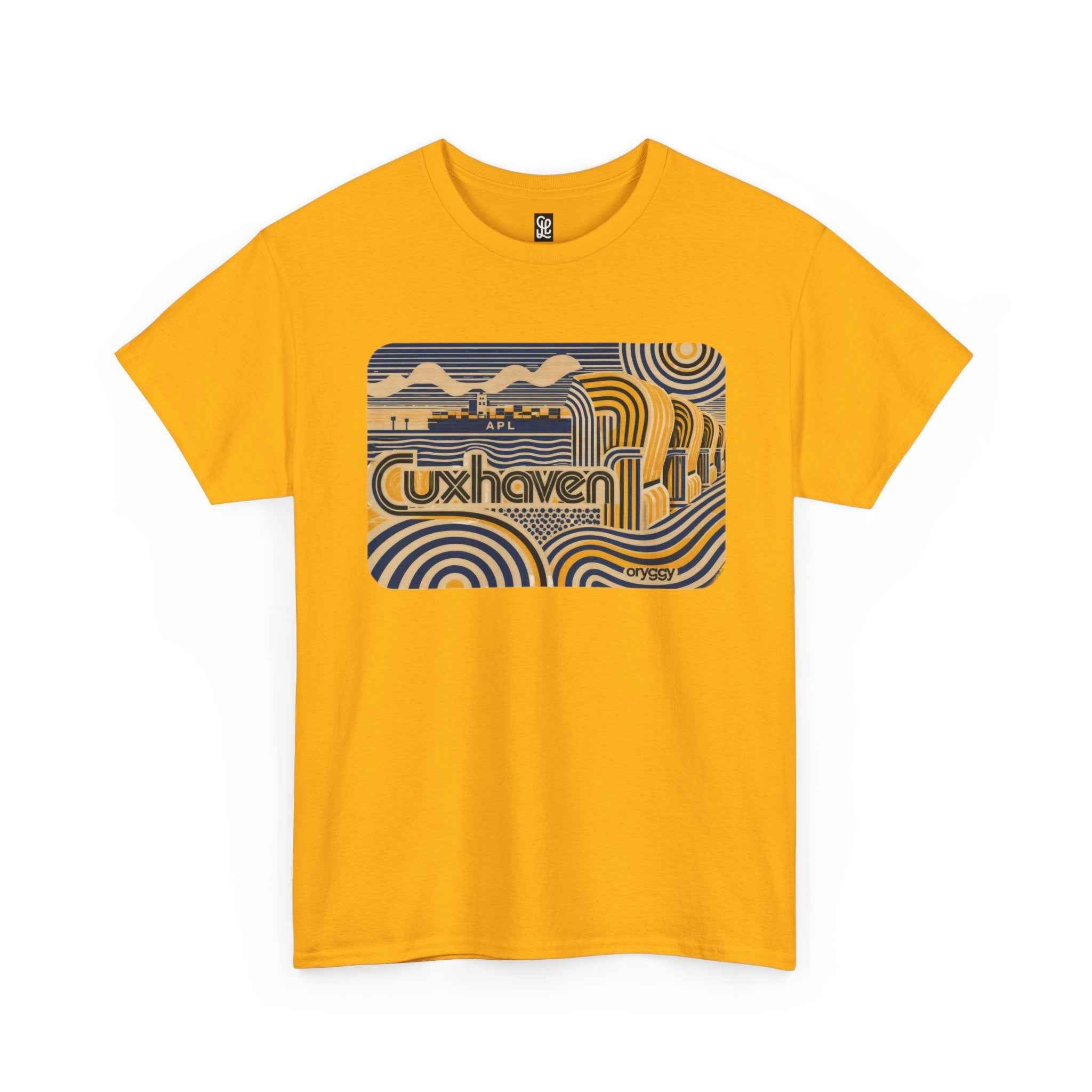 oryggy Originals Summer line Cuxhaven Retro Wave T‑Shirt — Vintage Coastal Graphic Tee