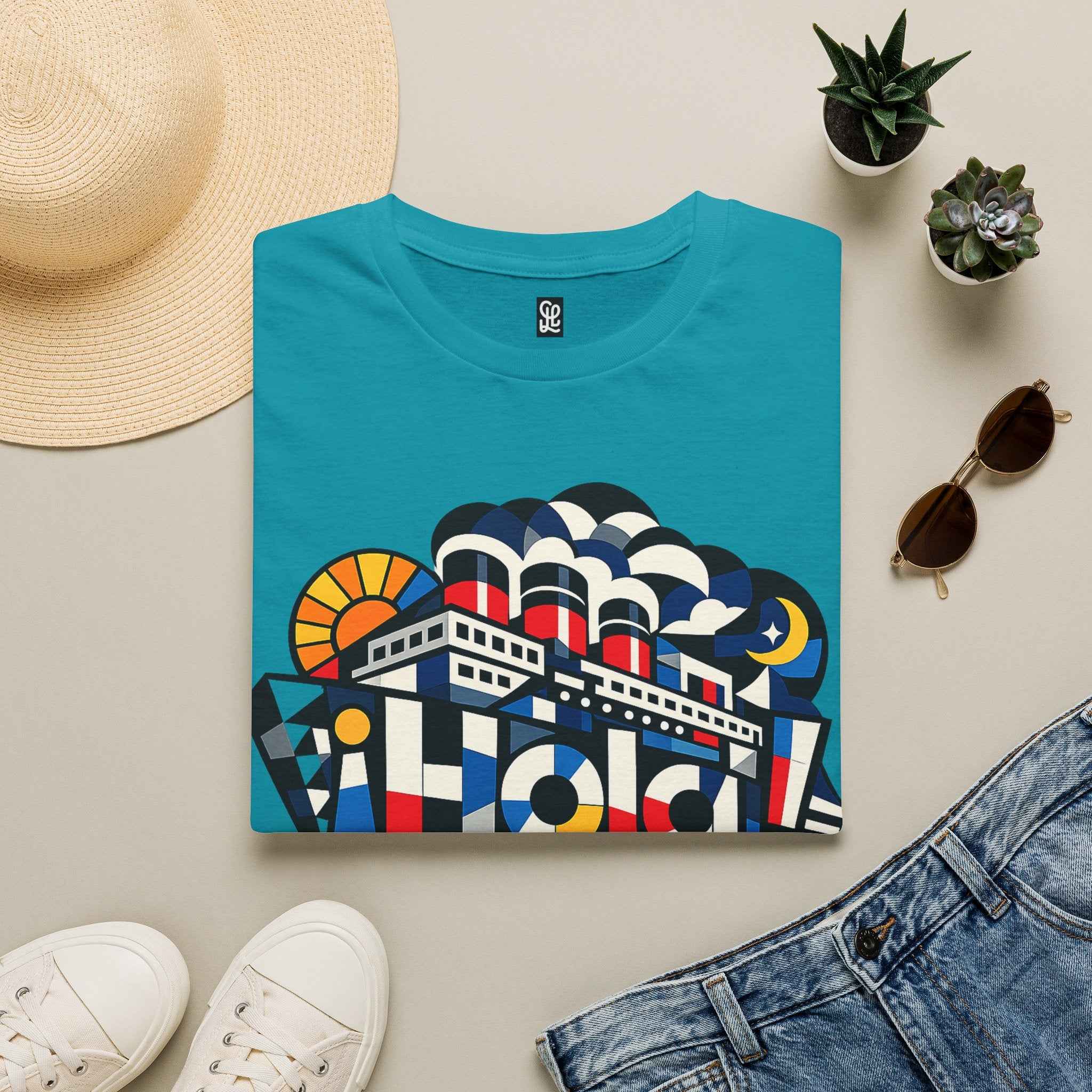 oryggy Originals Summer lin T-Shirt — ¡Hola! Retro Nautical Cruise Ship Graphic
