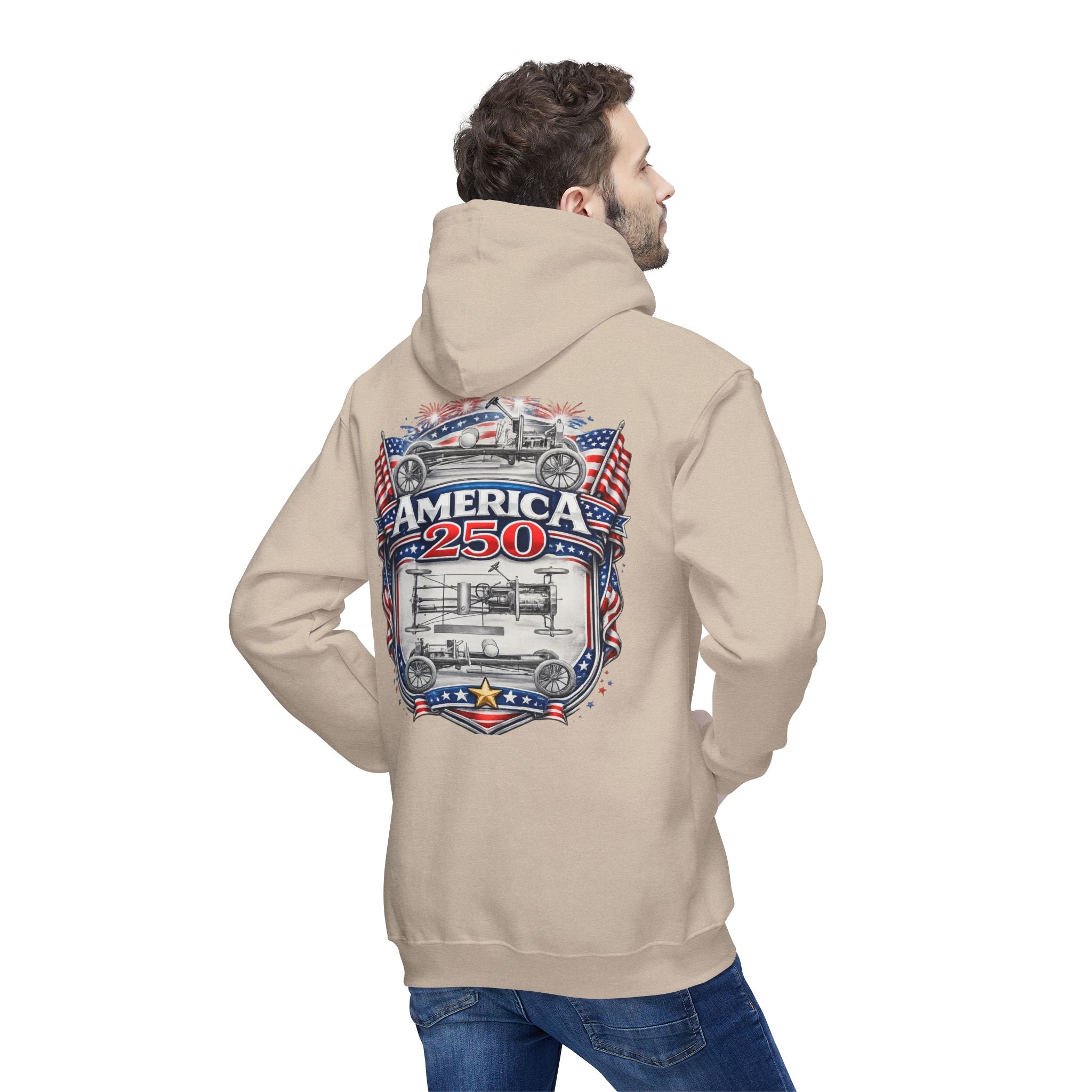 America 250 Patriotic USA Anniversary Hoodie —  Made in USA