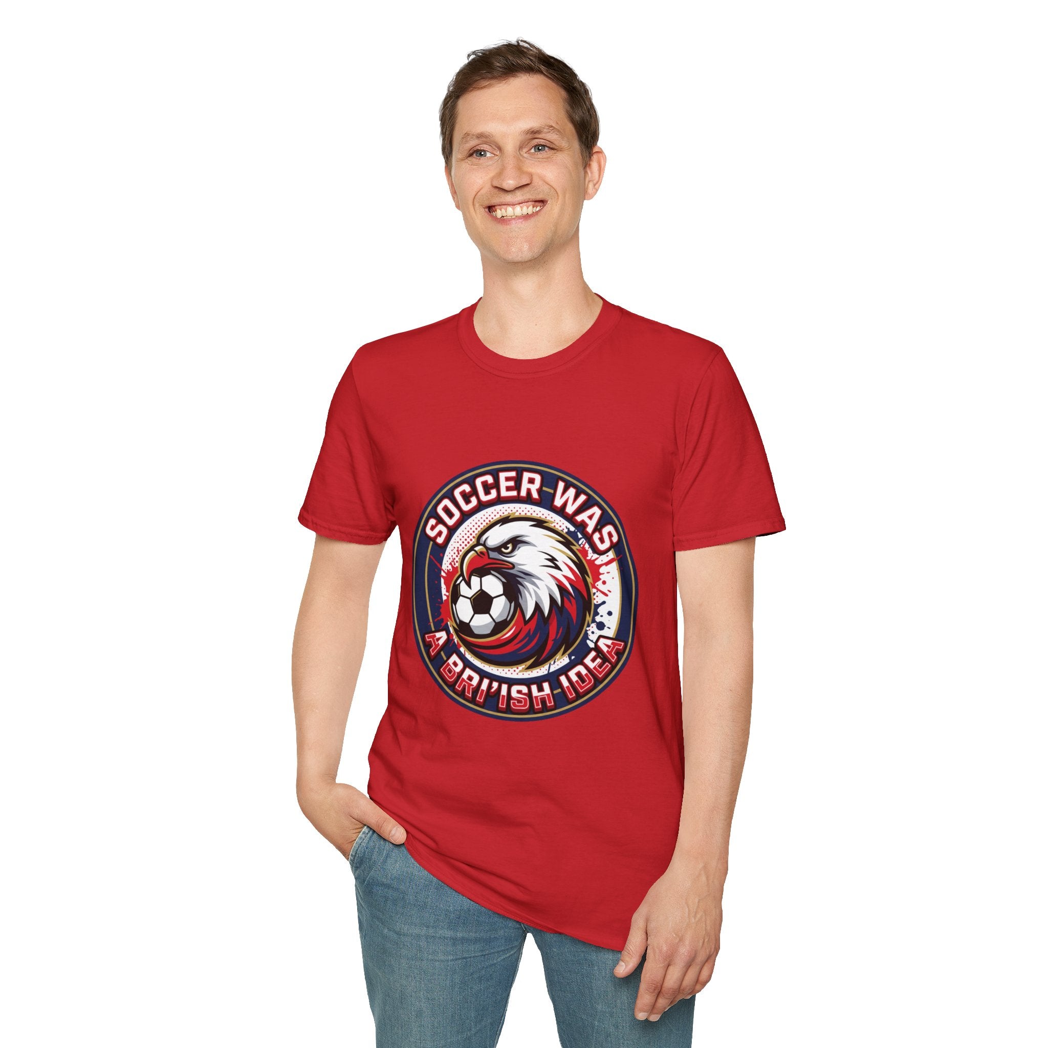 FIFA 2026 Soccer Eagle T-Shirt — "Soccer was a Bri'ish idea" Vintage Soccer Graphic Tee