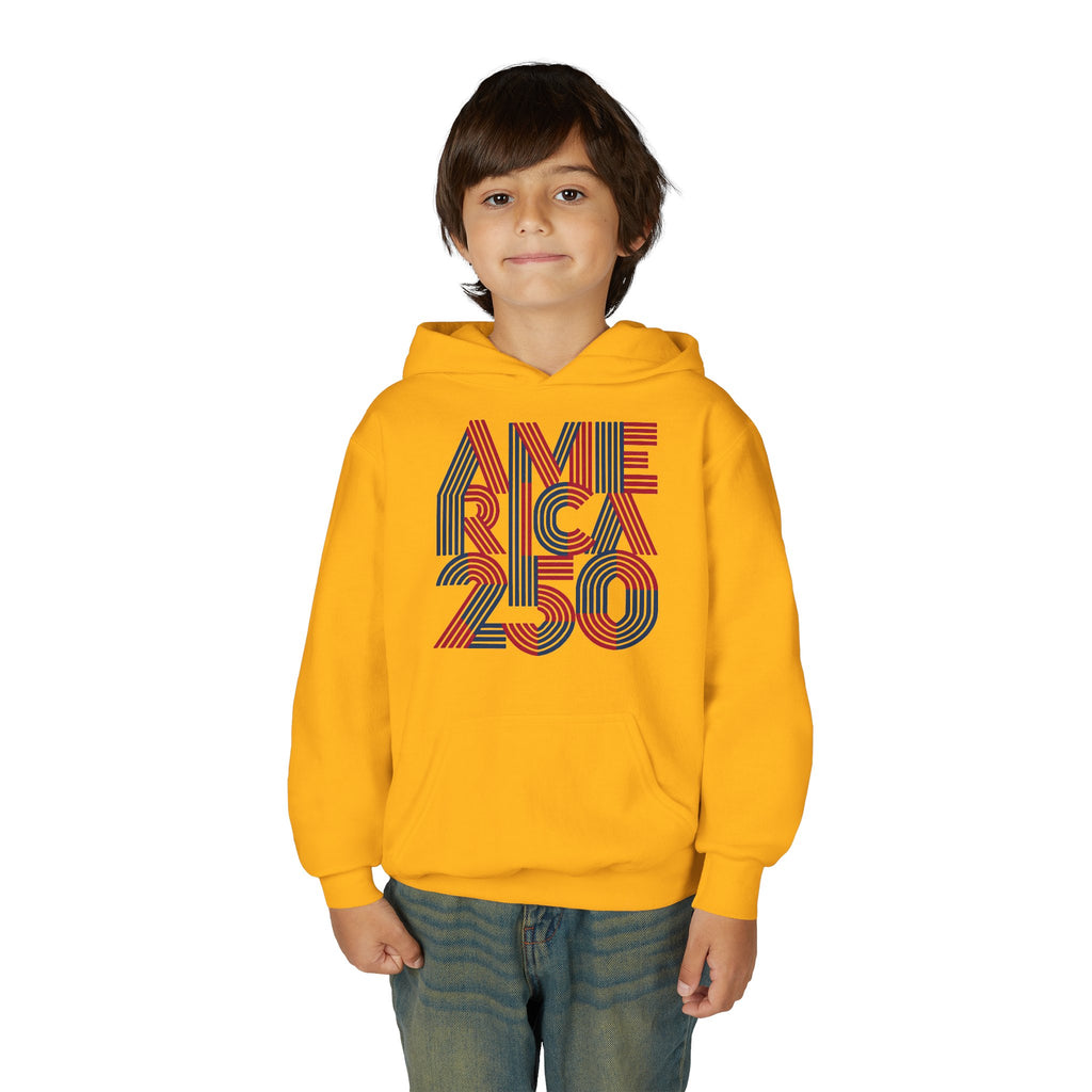 America 250 Hoodie | Patriotic Retro Typography, 250th Anniversary
