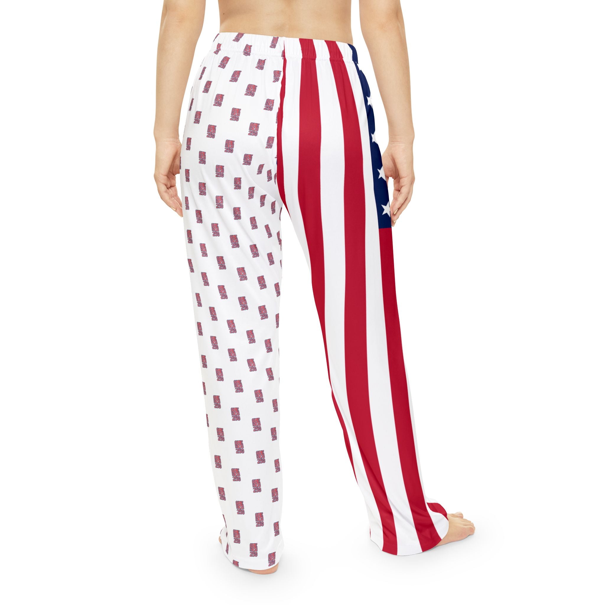 American Flag Split Design Pajama Pants | Stars Stripes Lounge