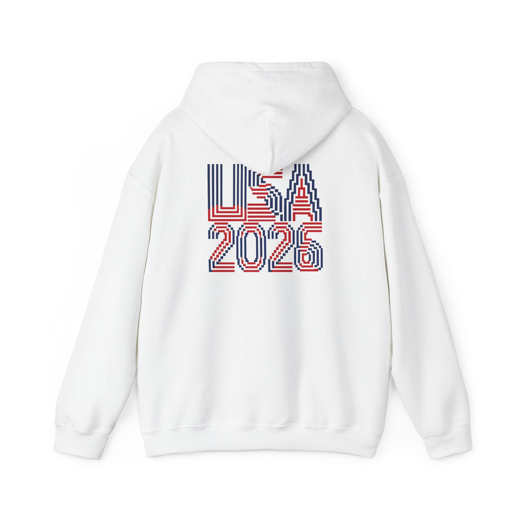 America 250 / USA 2026 Retro Stripe Hoodie — Patriotic 4th of July Anniversary Sweatshirt