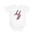 America 250 Baby Bodysuit — Retro Red & Blue Independence Day Onesie
