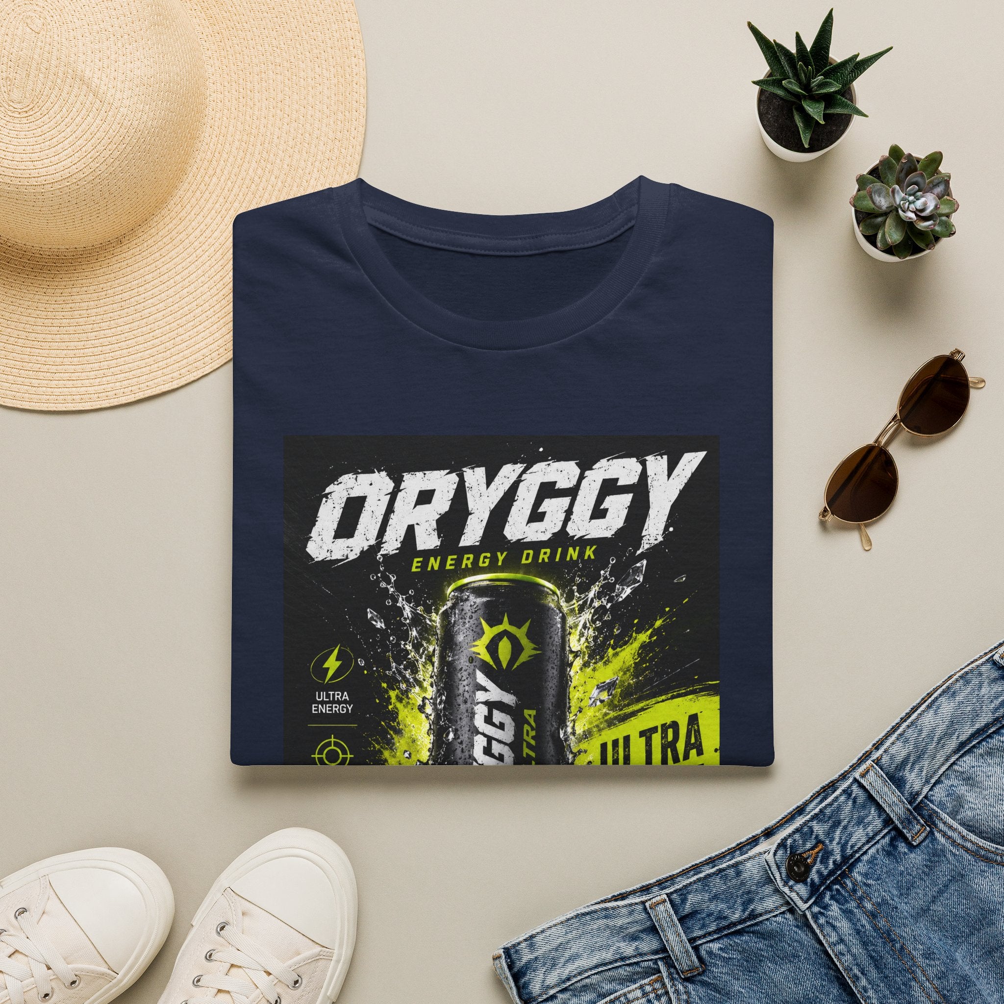 oryggy Originals Summer line Energy Drink T-Shirt — Neon Can Graphic Tee