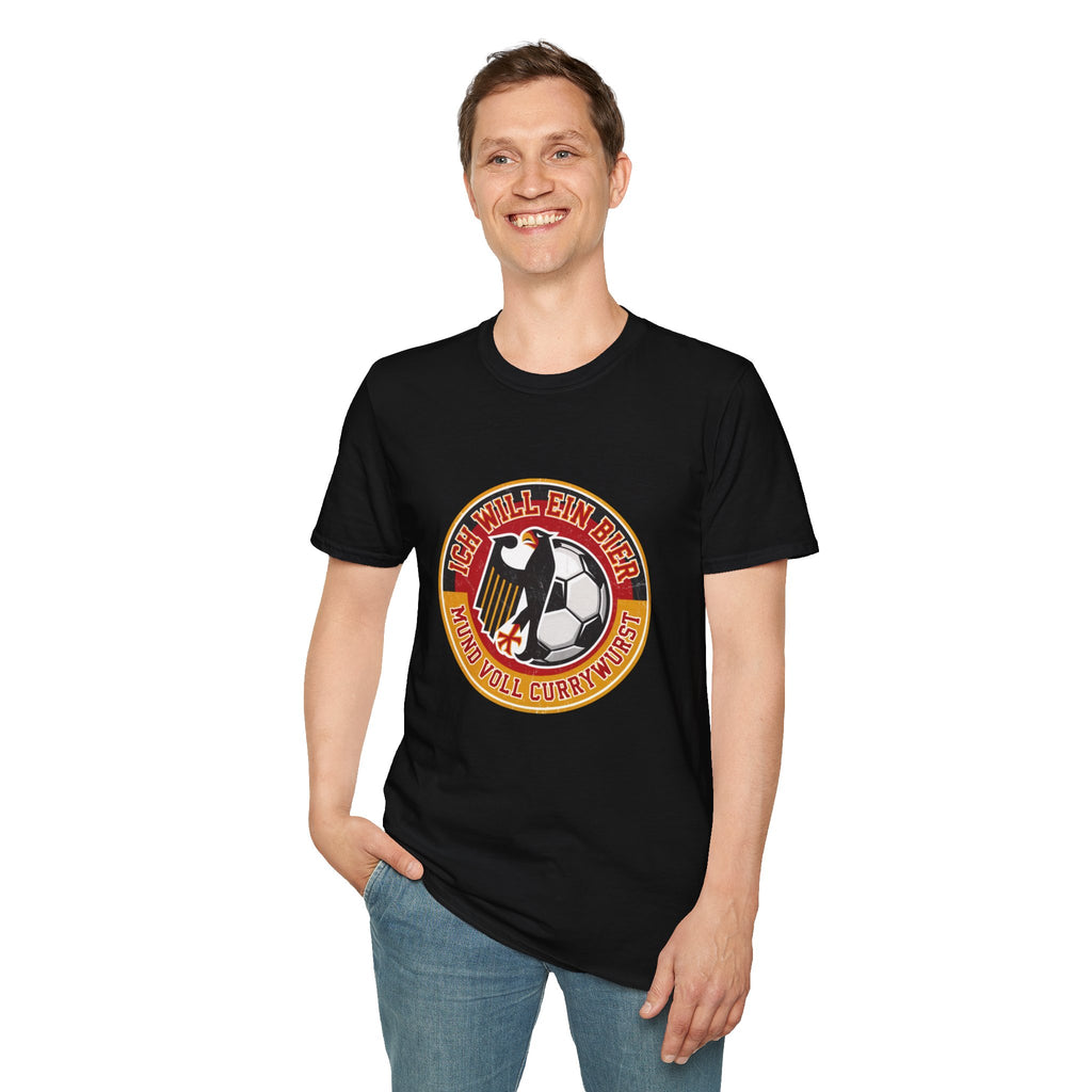 Soccer Eagle Tee — "Ich will ein Bier" German Football Fan Shirt