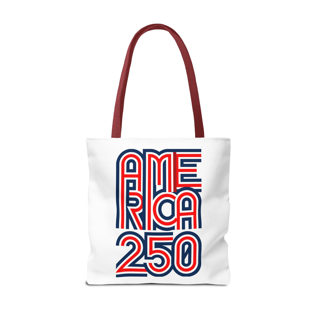America 250 Tote Bag — Patriotic Red, White & Blue Commemorative Tote