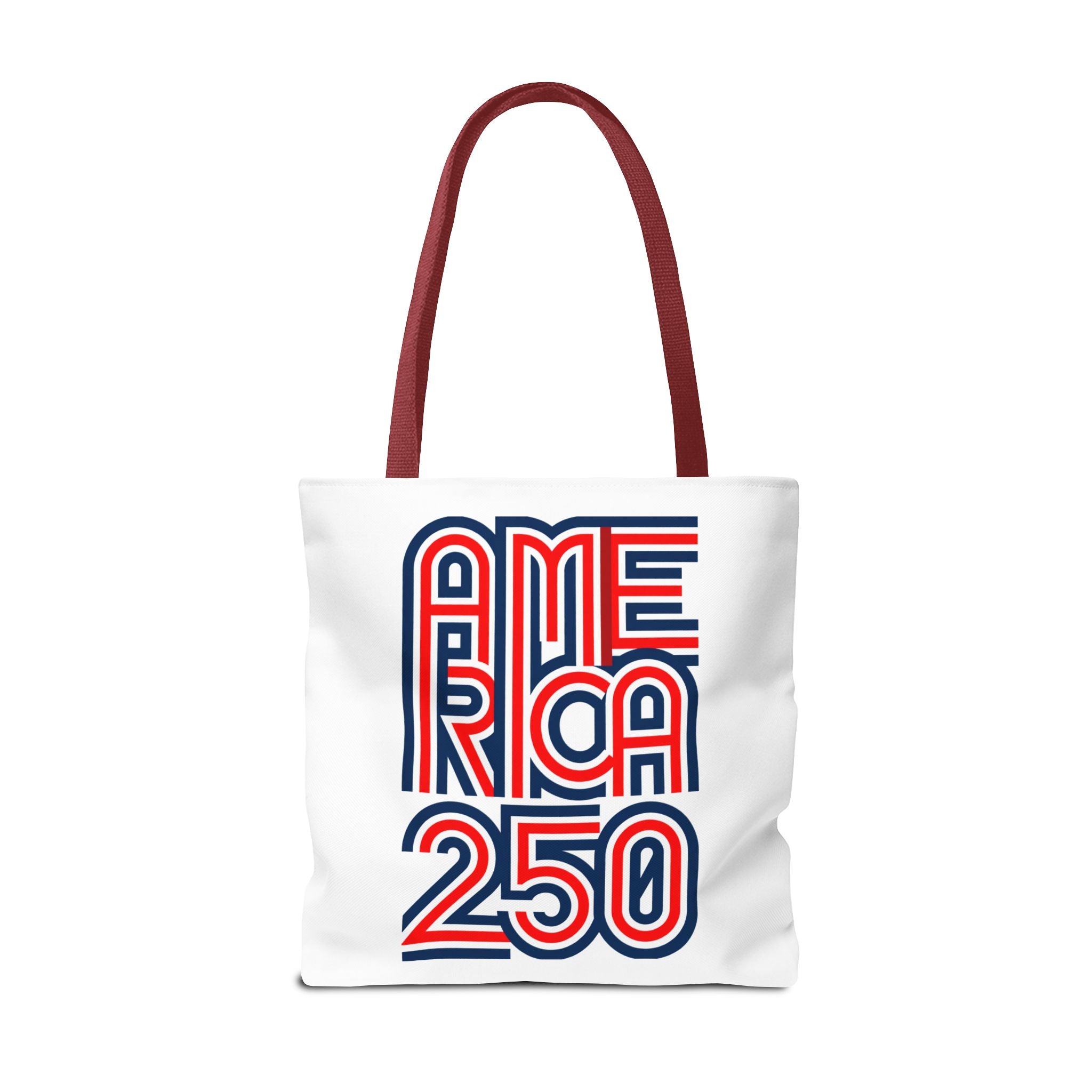 America 250 Tote Bag — Patriotic Red, White & Blue Commemorative Tote