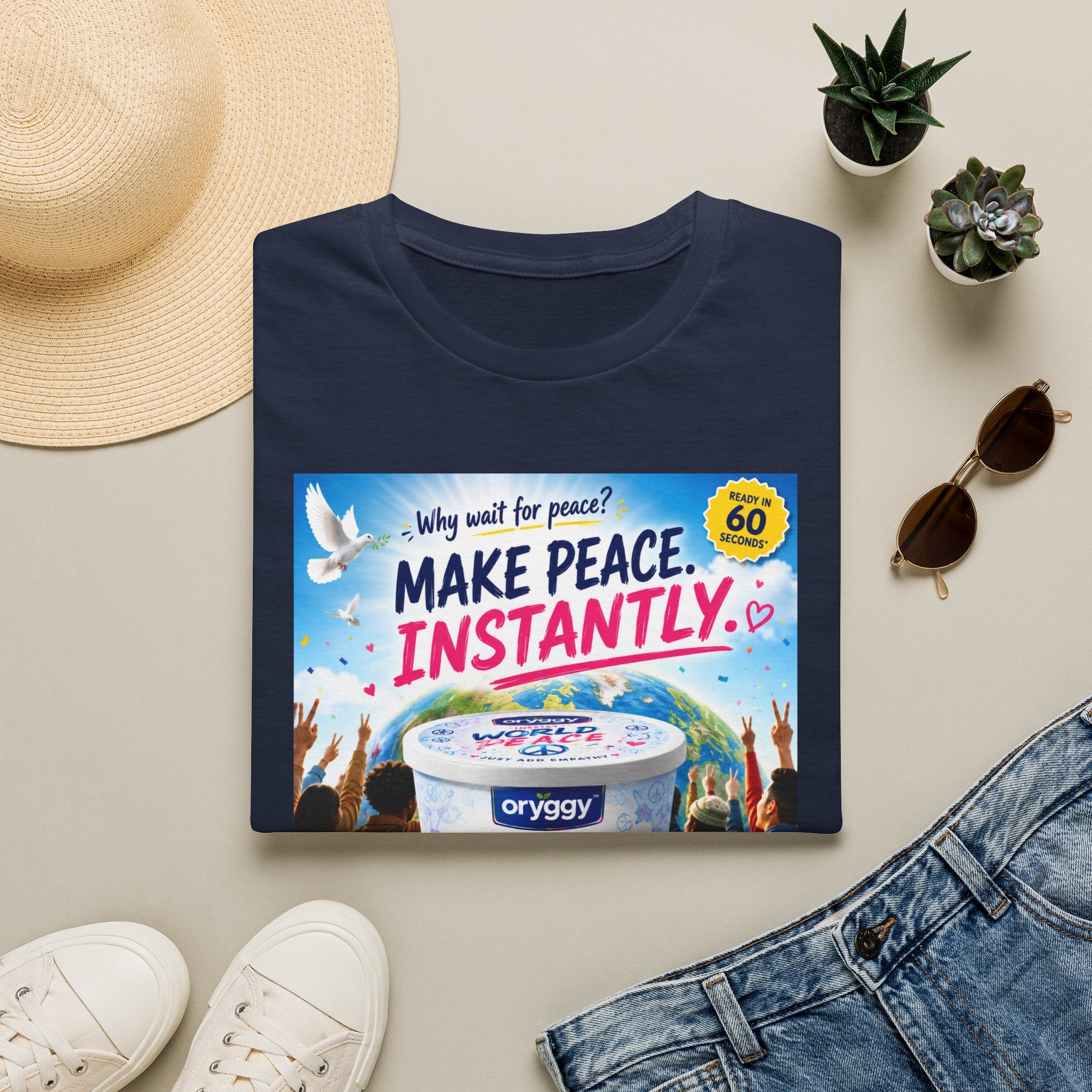 oryggy Originals Summer line "Make Peace Instantly" World Peace Graphic Tee