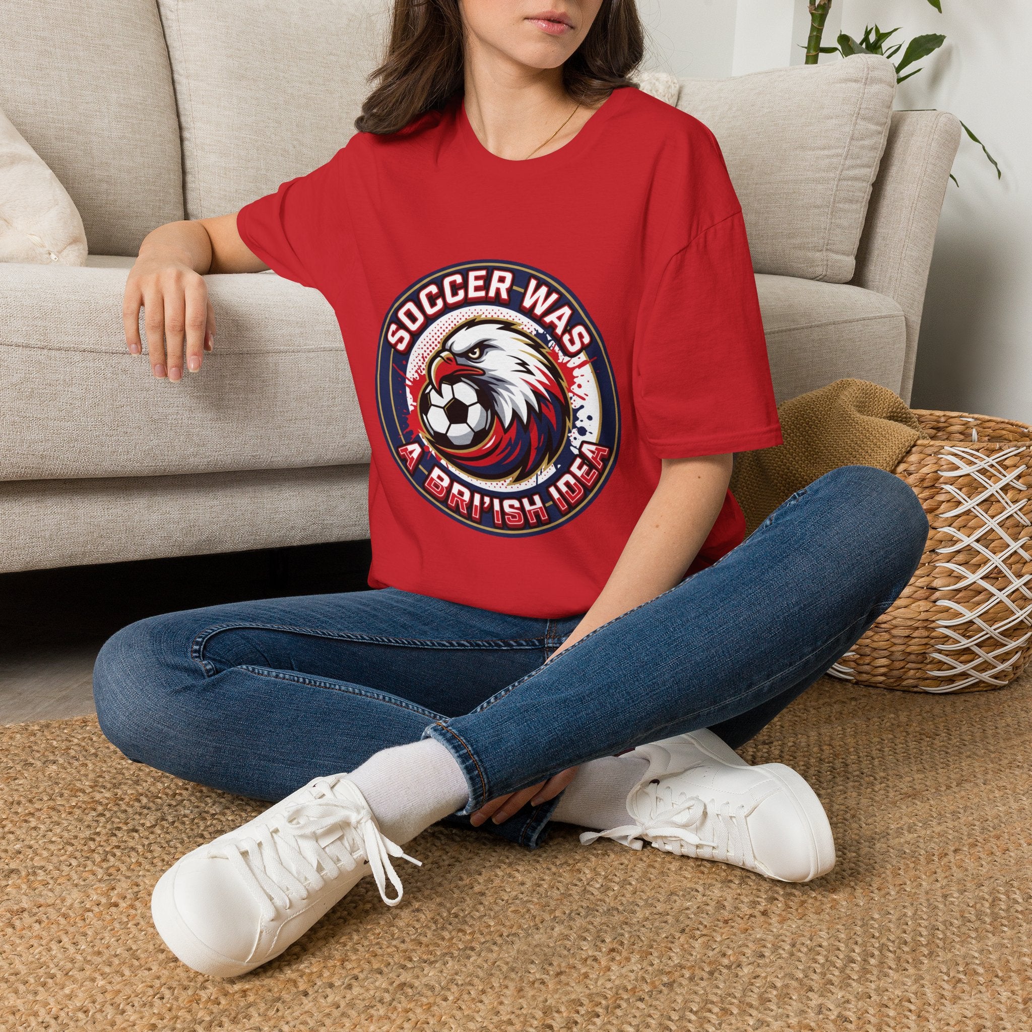 FIFA 2026 Soccer Eagle T-Shirt — "Soccer was a Bri'ish idea" Vintage Soccer Graphic Tee