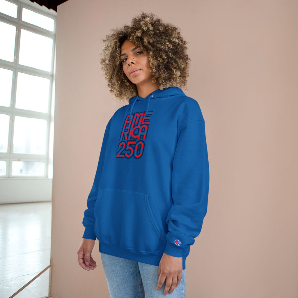 America 250 Hoodie — Retro Red & Blue 2026 Celebration Pullover