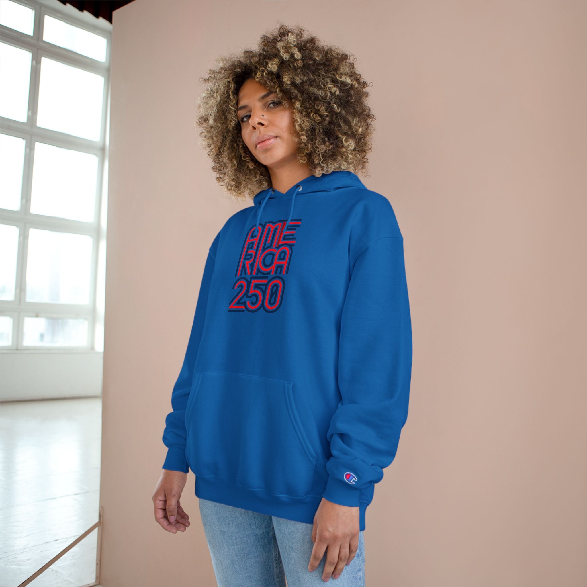 America 250 Hoodie — Retro Red & Blue 2026 Celebration Pullover