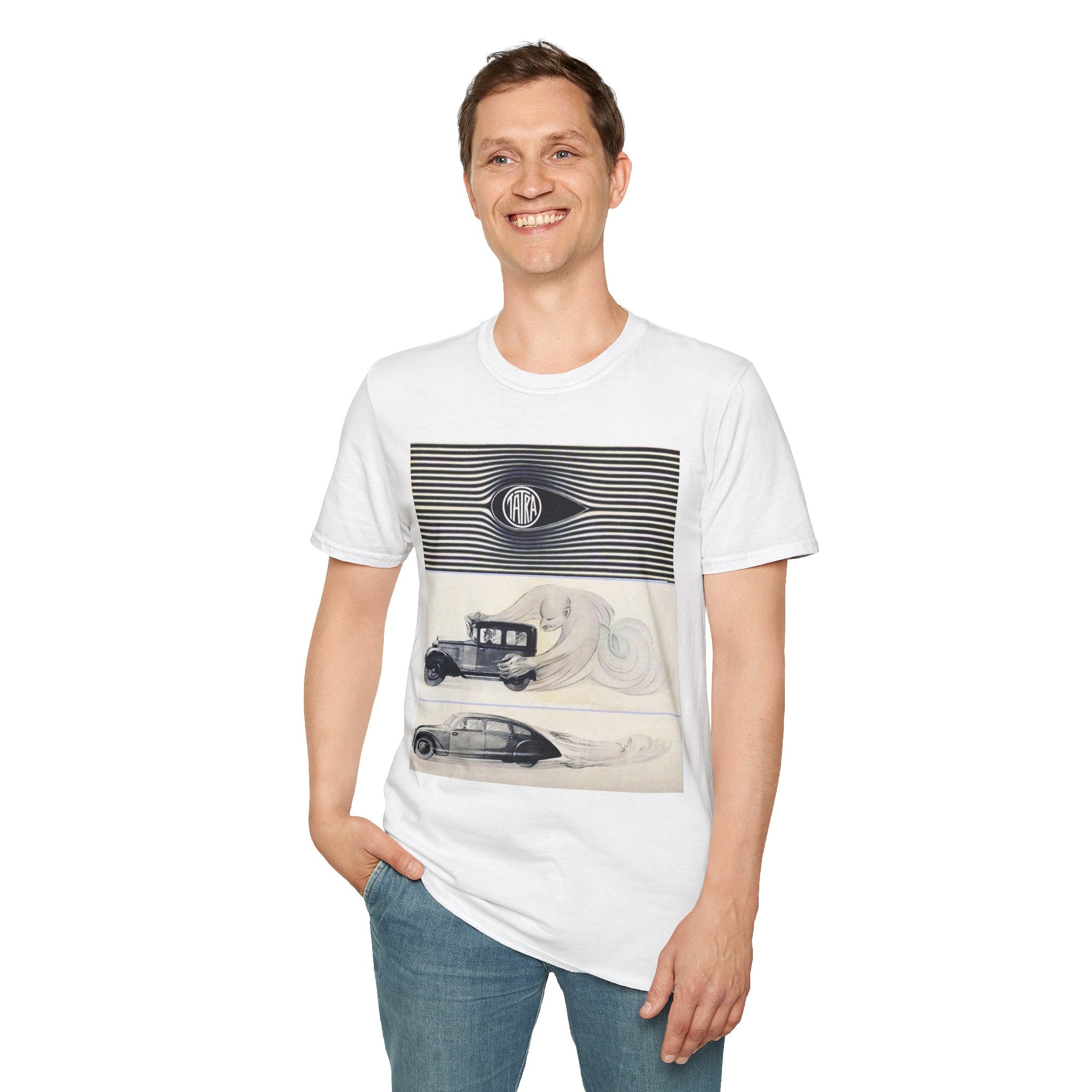 oryggy Originals Summer line Retro Stripes & Classic Car Illustration Tee