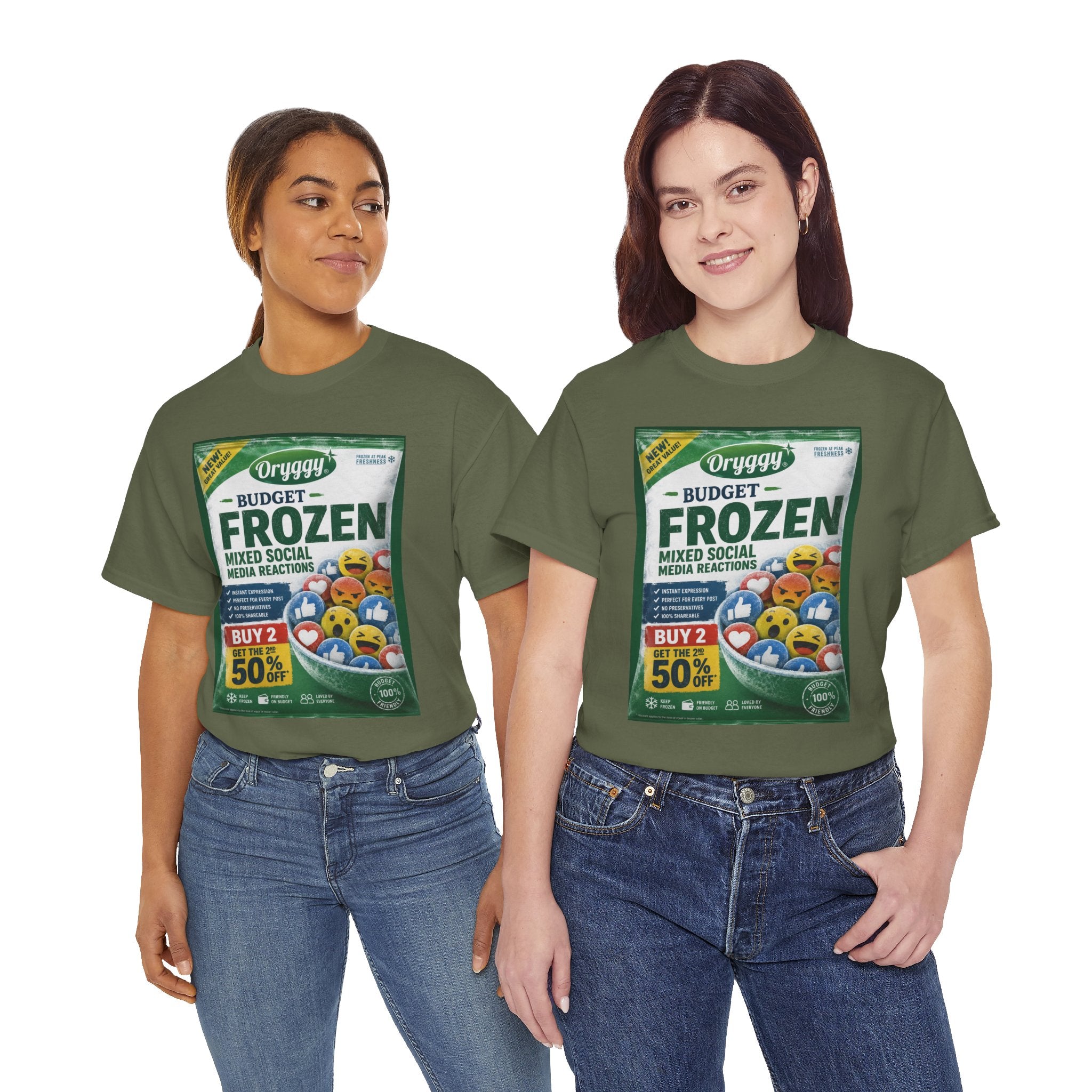 oryggy Originals Summer line 'Budget Frozen Mixed Social Media Reactions' Graphic Tee