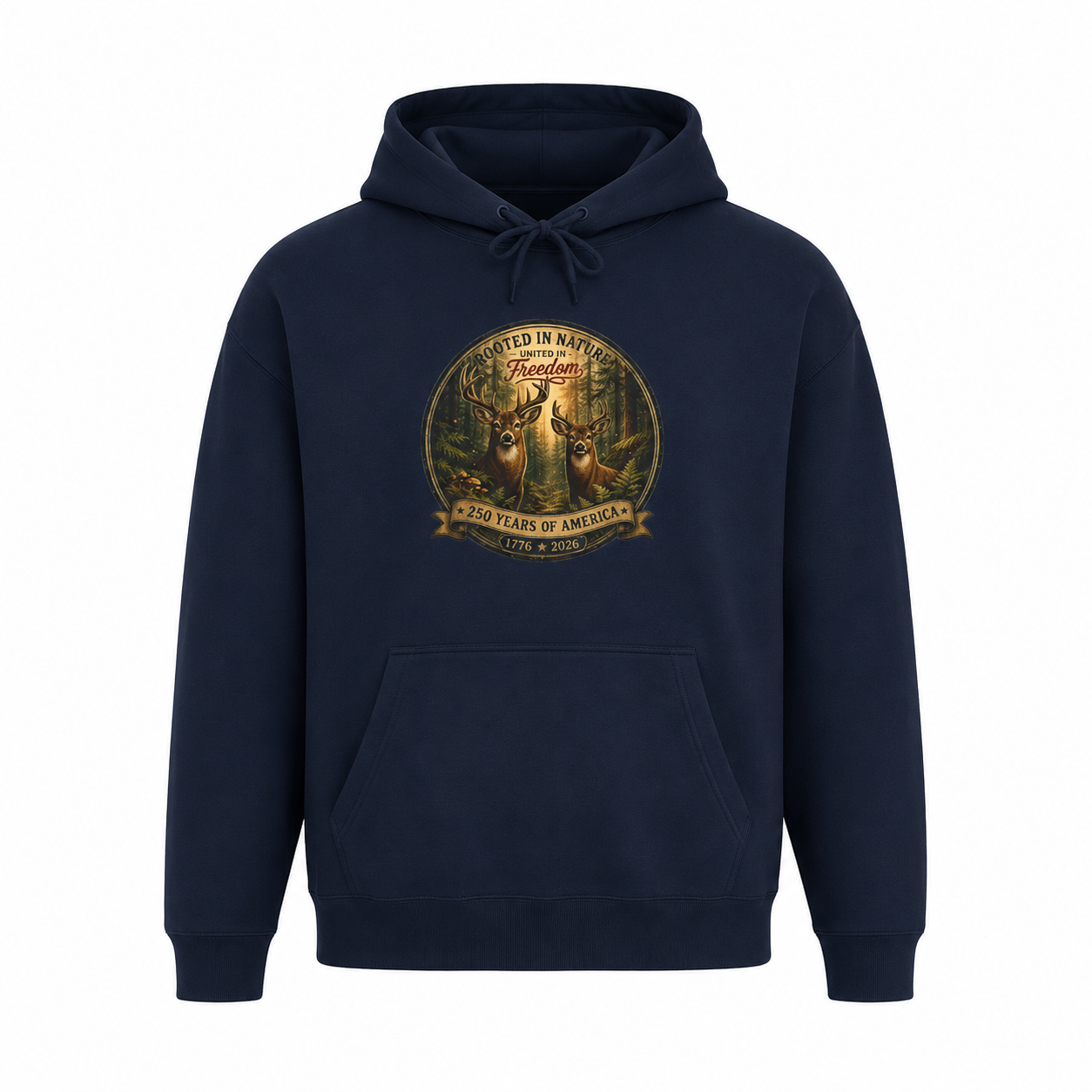 oryggy - america-250-unisex-heavy-blend™-hooded-sweatshirt-rooted-in-nature - Vintage Patriotic Apparel