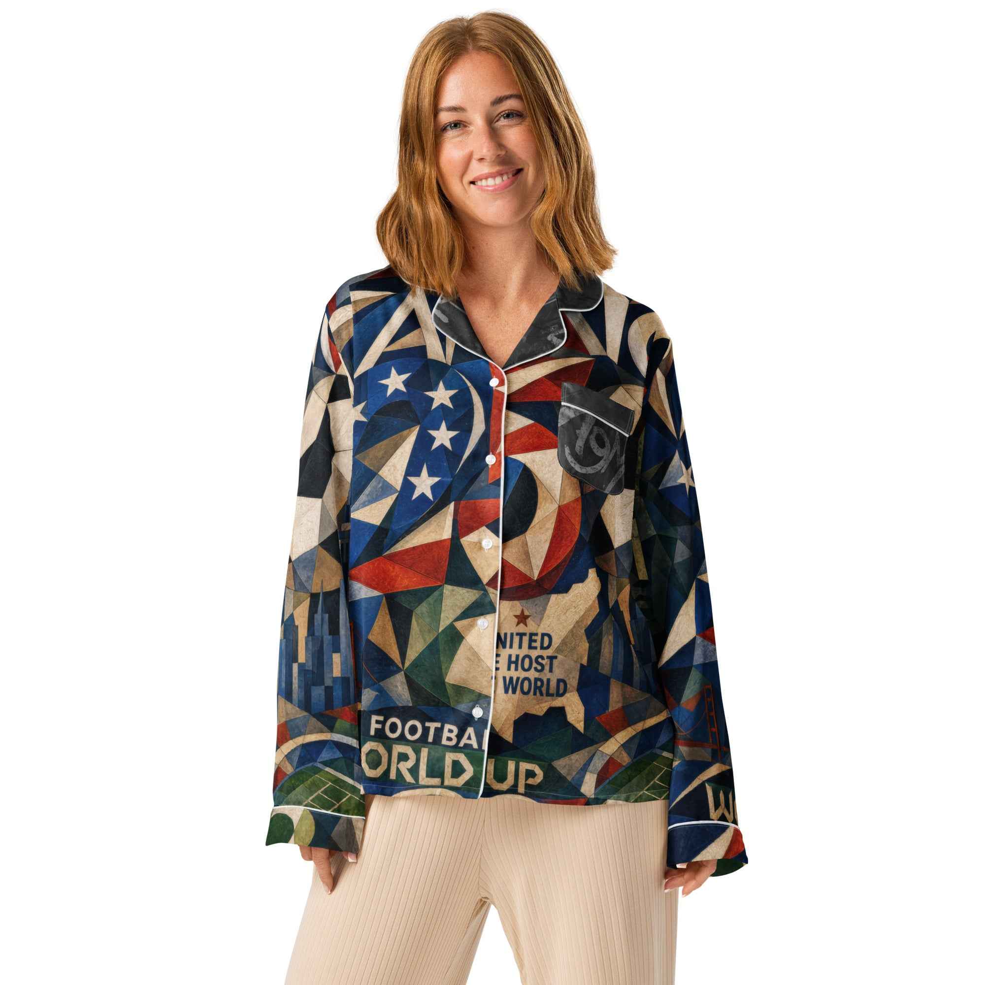 America 250 x FIFA 2026 oryggy Summer line Women’s long sleeve pajama top