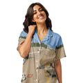 All-over print women’s short sleeve pajama top