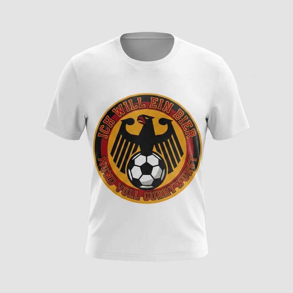 FIFA World Cup 2026 T-Shirt — oryggy "Ich will ein Bier" German Crest Soccer Tee